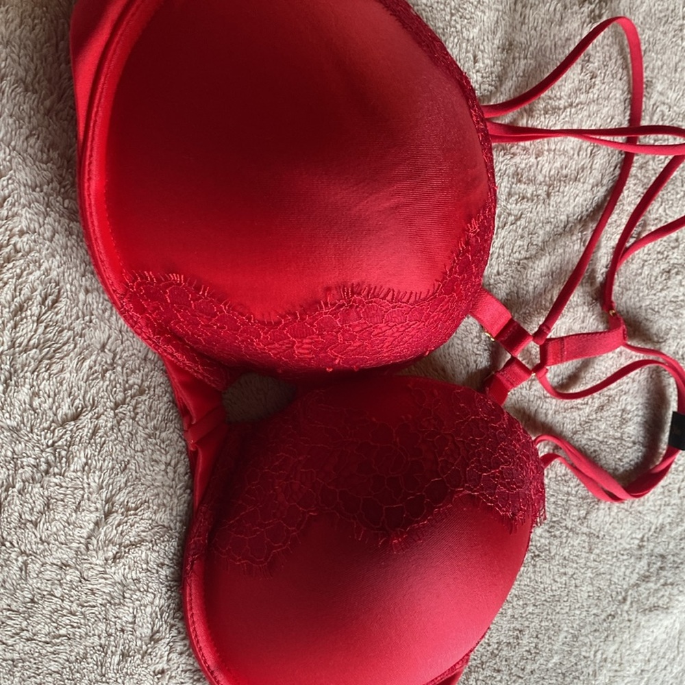 Red Strappy Bra 36D